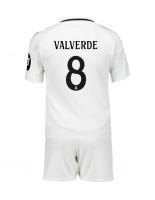 Real Madrid Federico Valverde #8 Domácí dres pro děti 2024-25 Krátký Rukáv (+ trenýrky)